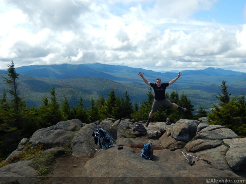 Alex au sommet du mont Catamount